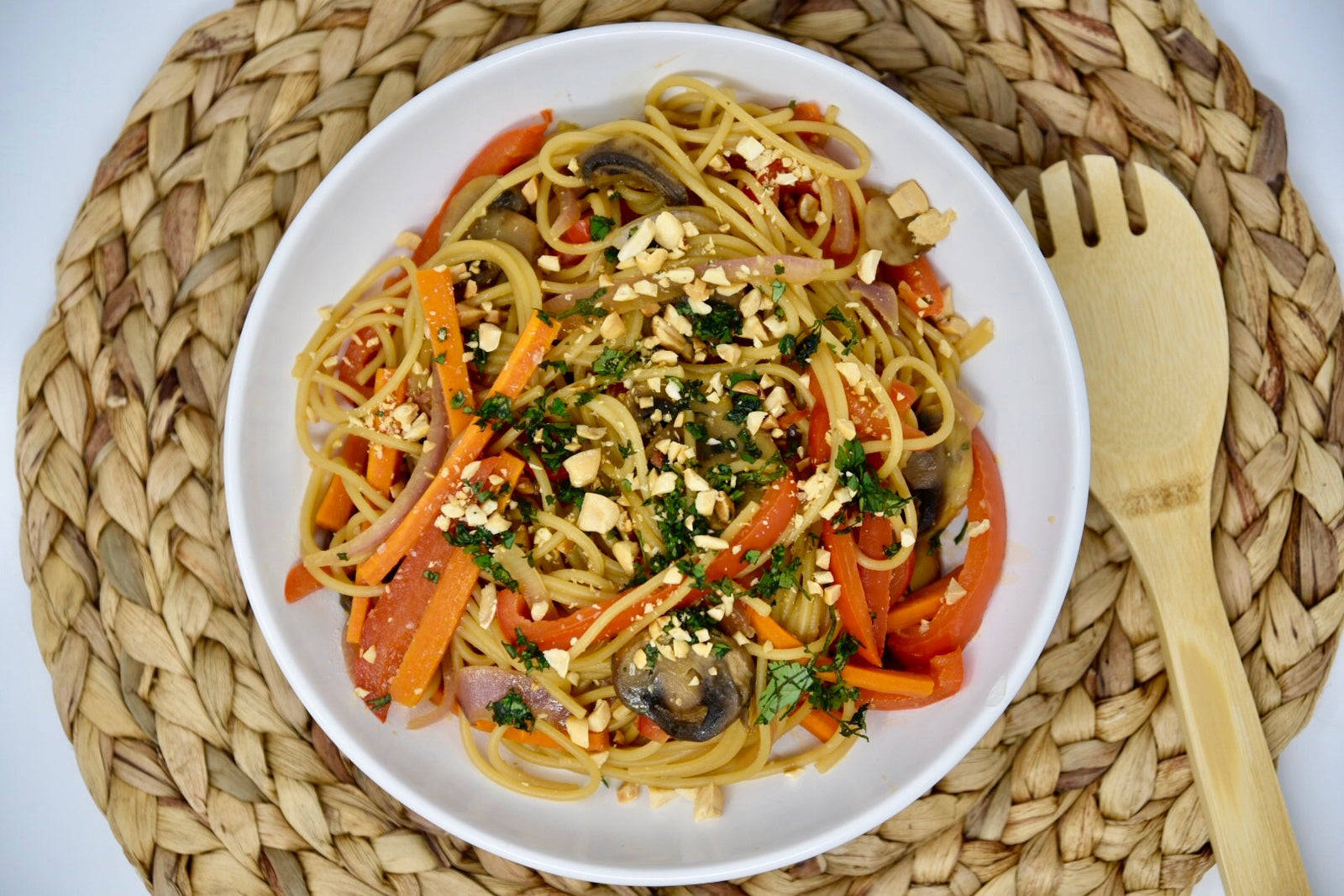 One-Pan Thai Peanut Vegetable Pasta