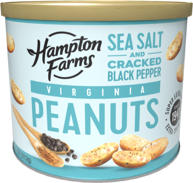 Hampton Farms Sea Salt & Cracked Black Pepper Peanuts