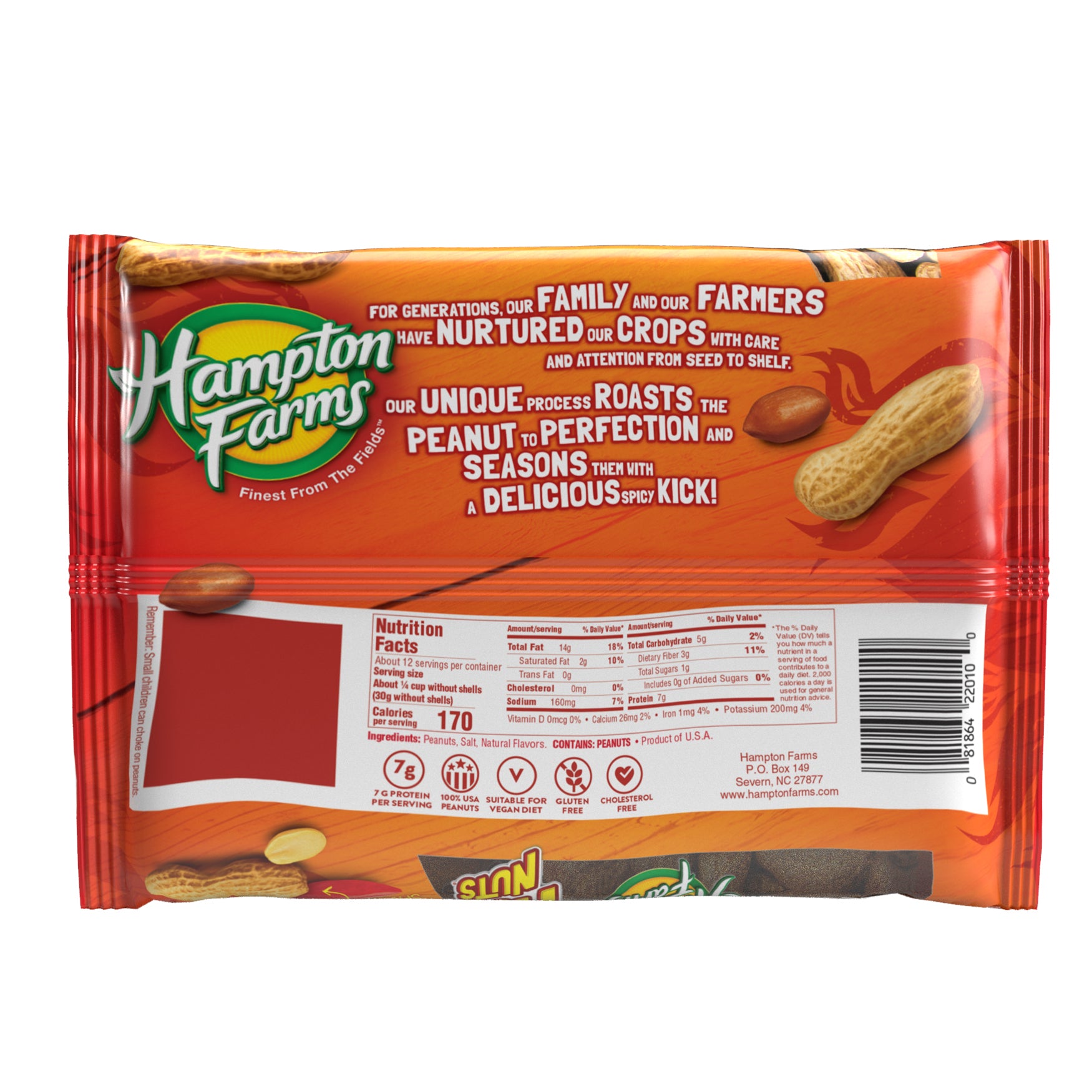 In-Shell Cajun Hot Nuts | Flavored In-Shell Peanuts | Hampton Farms