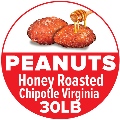 XL Honey Chipotle Virginia Peanuts 30 lb Bulk