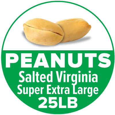 SXL Salted Gourmet Virginia Peanuts 25 lb Bulk