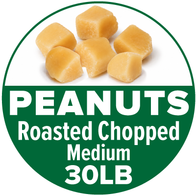 Roasted Medium Chopped Peanuts 30 lb Food Service