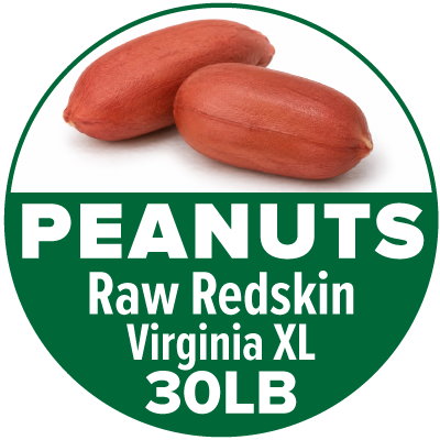 Raw Redskin XL Virginia Peanuts 30 lb Food Service