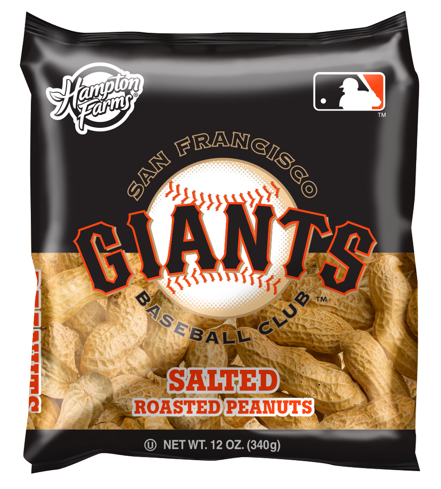 San Francisco Giants Salted In-Shell Peanuts 12oz Bags - Case of 18