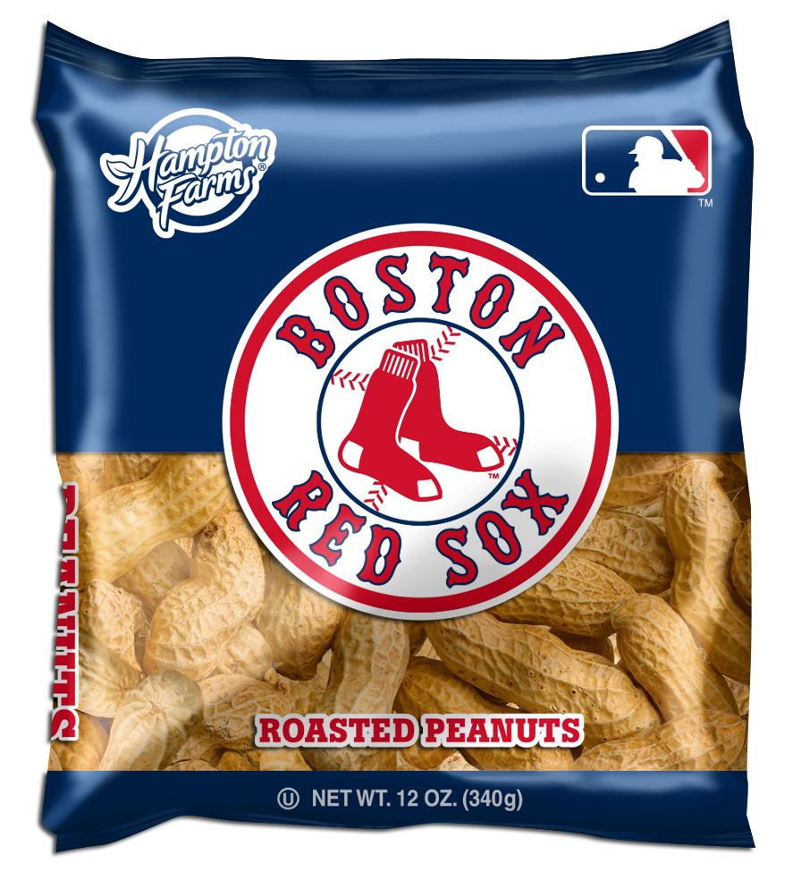 Boston Red Sox Unsalted In-Shell Peanuts 12oz Bags - Case of 18
