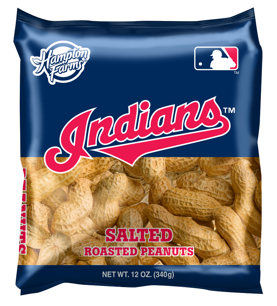 Cleveland Indians Salted In-Shell Peanuts 12oz Bags - Case of 18