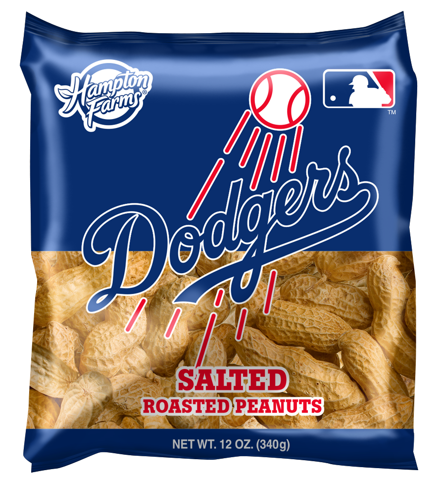 Los Angeles Dodgers Salted In-Shell Peanuts 12oz Bags - Case of 18