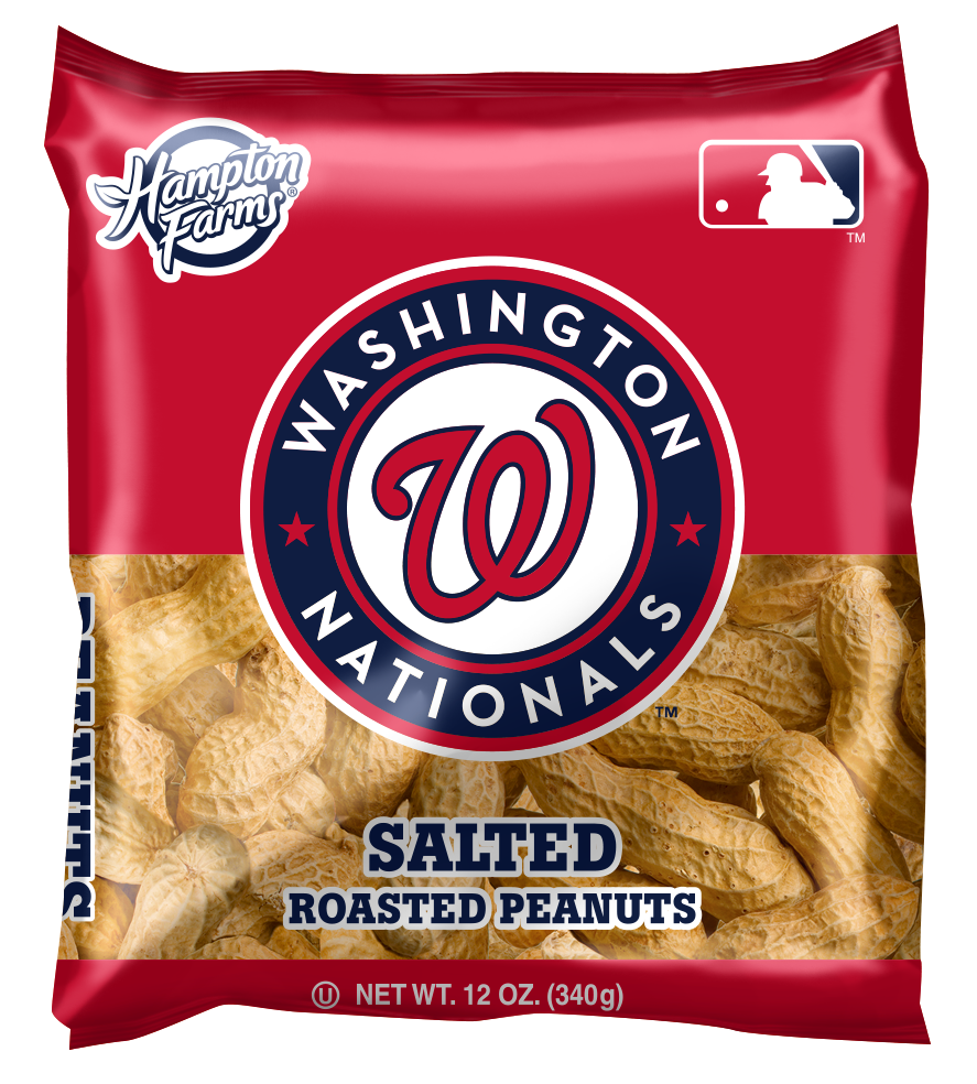 Washington Nationals Salted In-Shell Peanuts 12oz Bags - Case of 18
