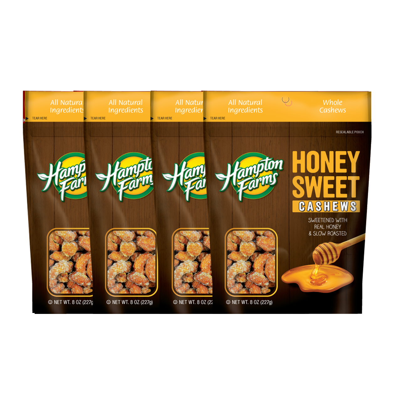 Honey Sweet Cashews (8 oz.) - 4 pack