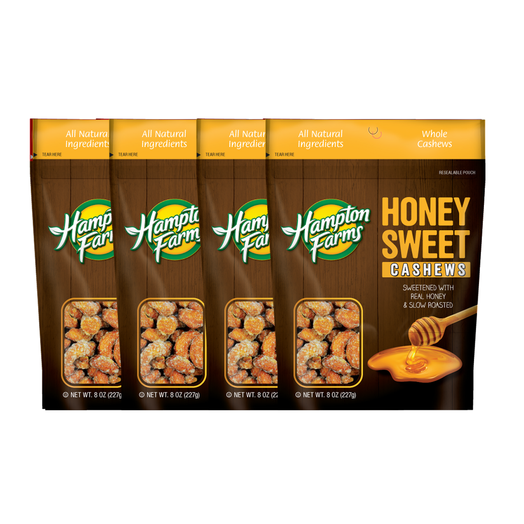 Honey Sweet Cashews (8 oz.) - 4 pack