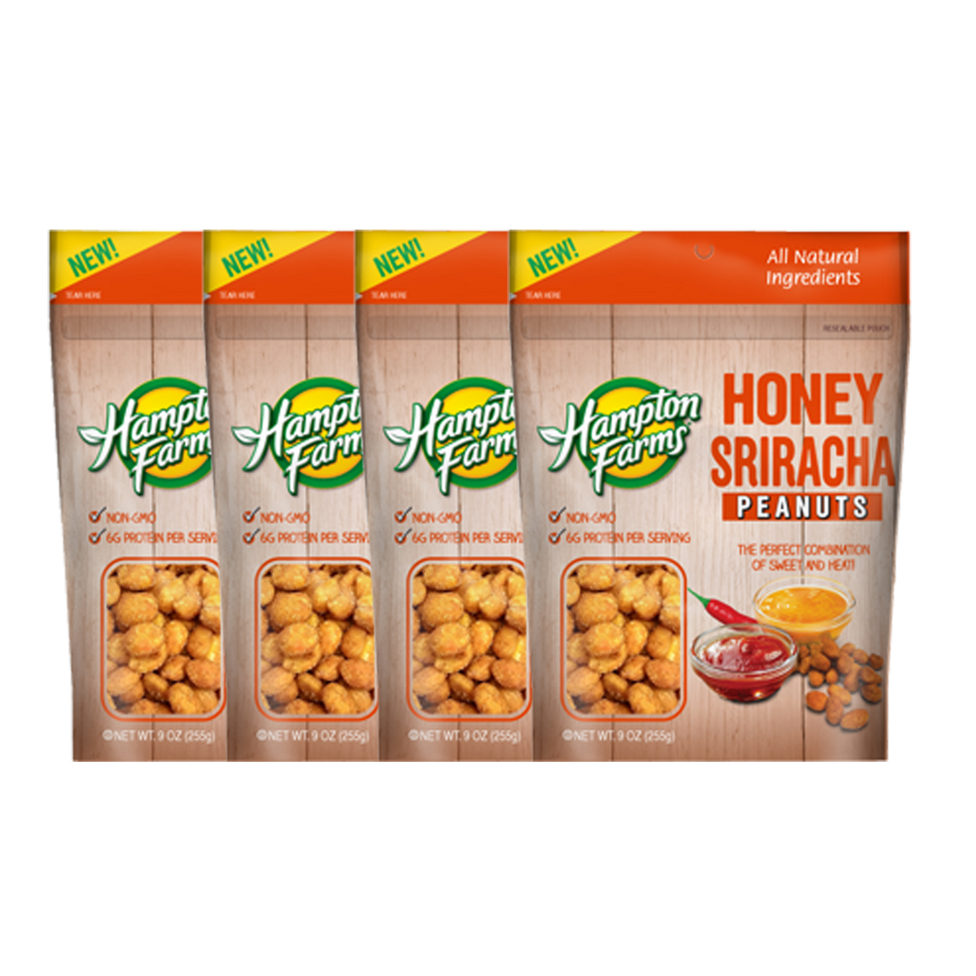 Honey Sriracha Peanuts (8 oz.) - 4 pack